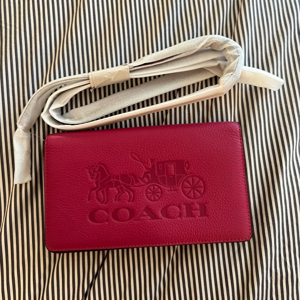 BRAND NEW Pink Coach Wallet with Strap